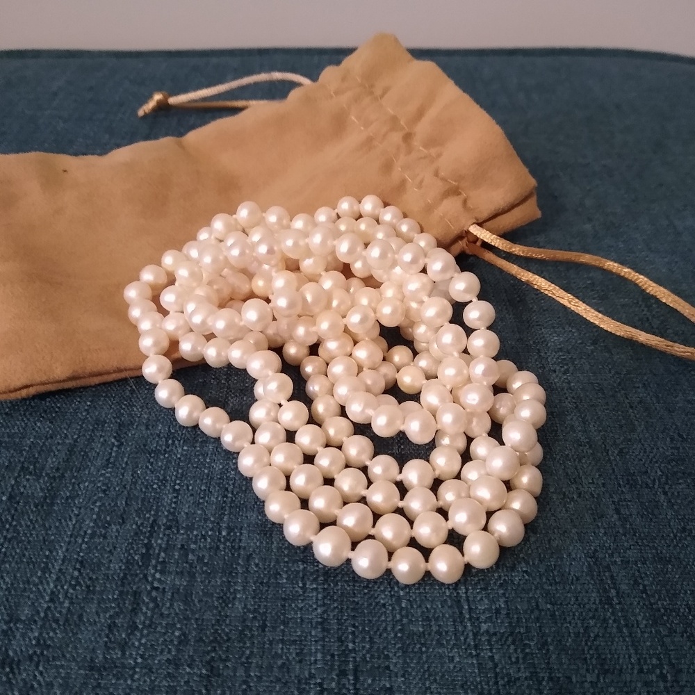 Genuine Cultured Pearl Necklace 30"
